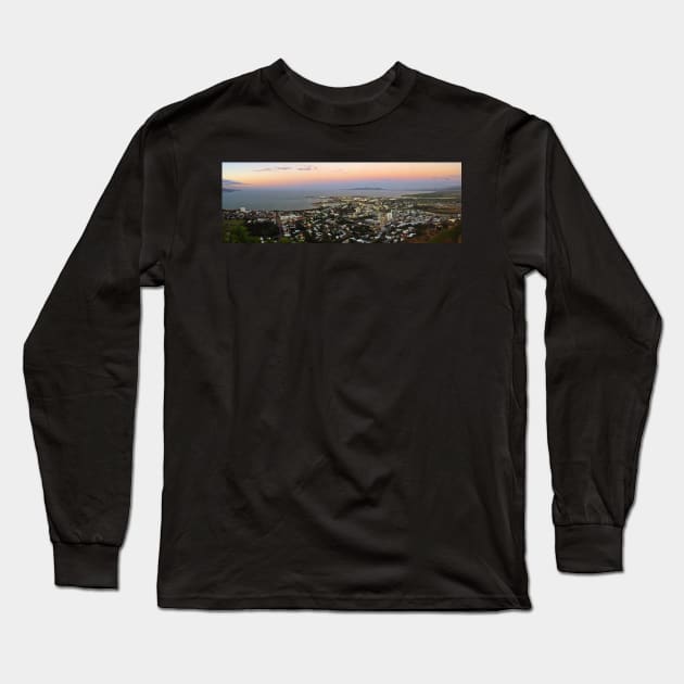 Townsville at Sunset Long Sleeve T-Shirt by pops